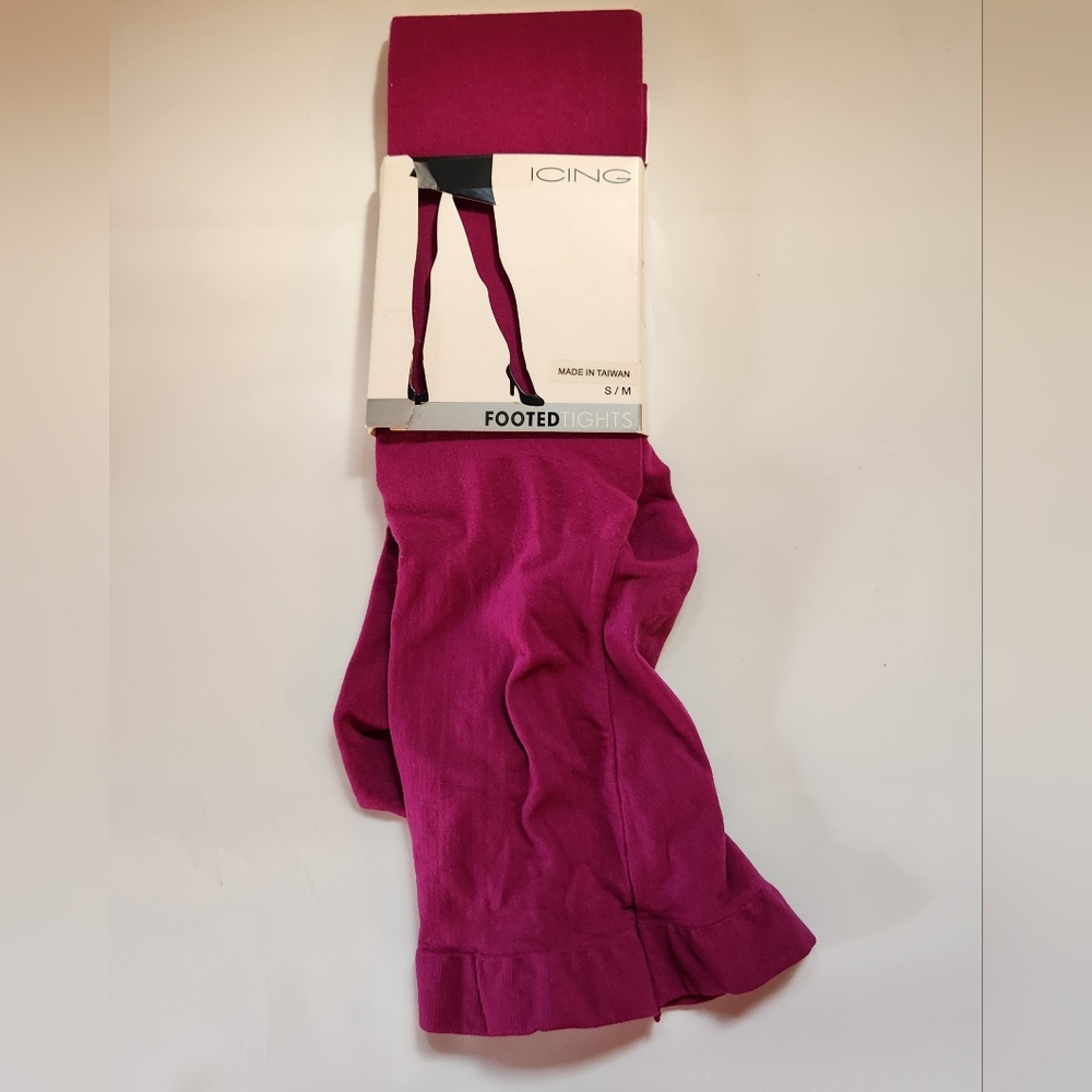 Icing Brand Footed Tights Pink/Purple Size S/M